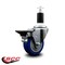 Service Caster 3.5'' Blue Poly Swivel 1-3/8'' Expanding Stem Caster with Brake SCC-EX20S3514-PPUB-BLUE-PLB-138 - alternate 4